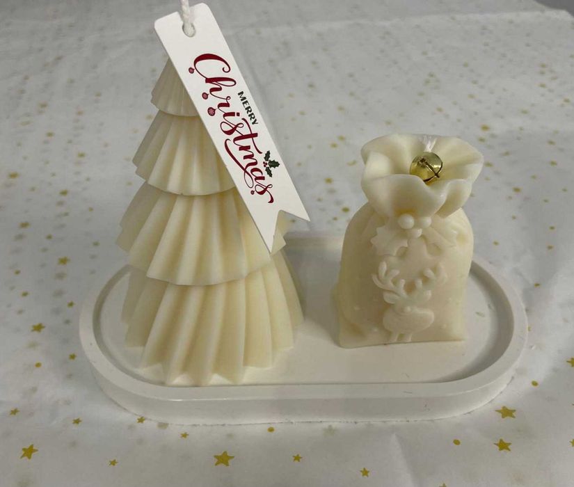 Lumanari parfumate de Craciun din ceara naturala de soia