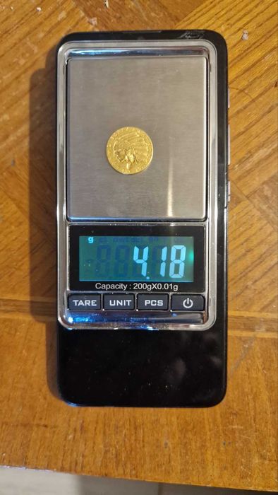 Златна монета 10 и 2,5 Американски долара Indian Head 1909 и 1911 // 5 долара 2008