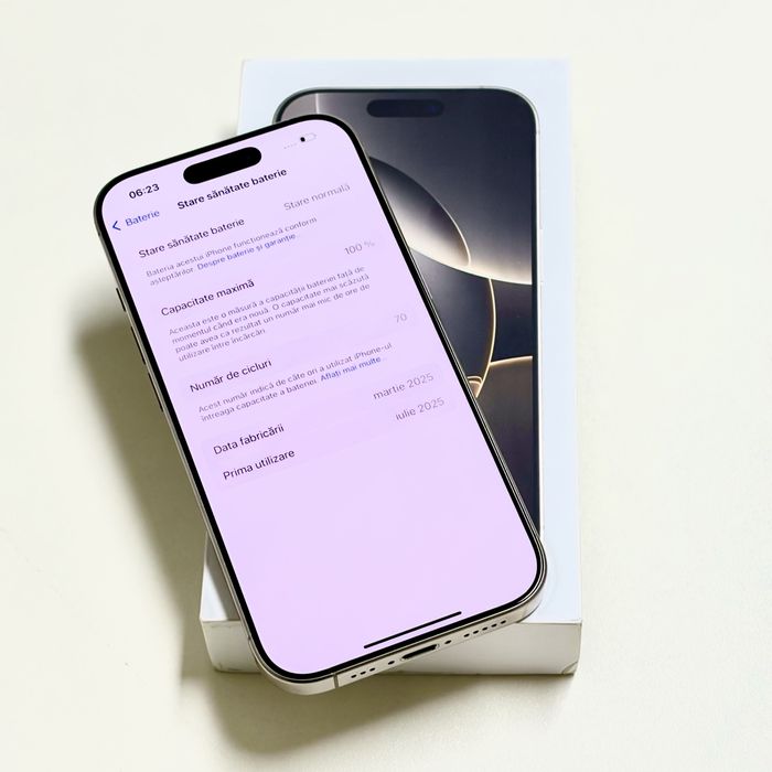 Magazin vinde: iPhone 16 Pro 128gb Natural Titanium bateria 100%