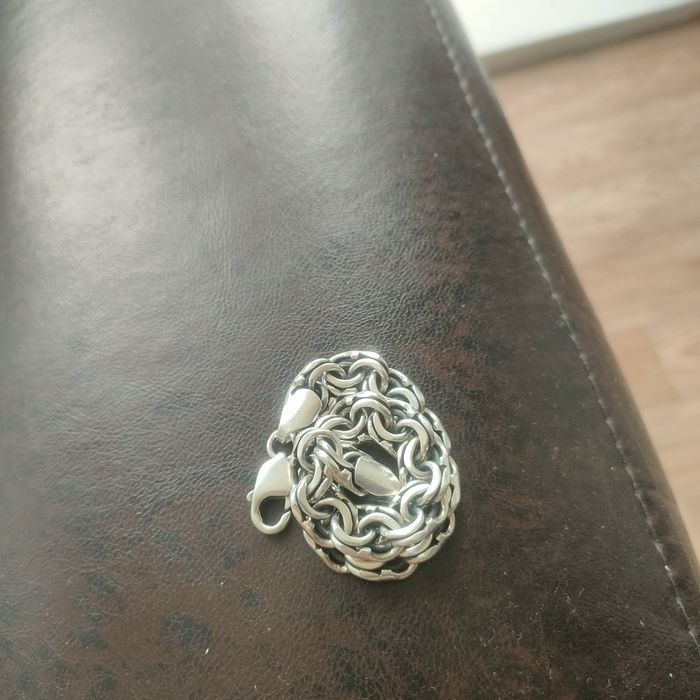 Серебряная цепь с браслетом
