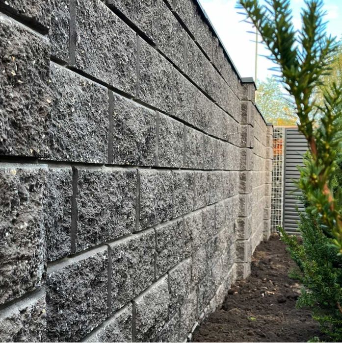 Забор из сплитерных блоков, кладка, фундамент строительство  в Алматы