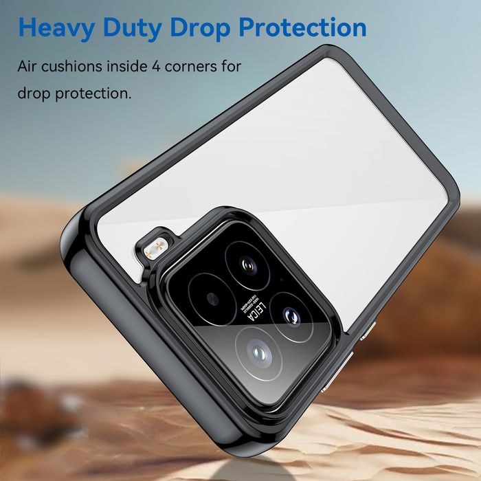 Xiaomi 15 силиконов кейс удароустойчив с прозрачен гръб два цвята Ново