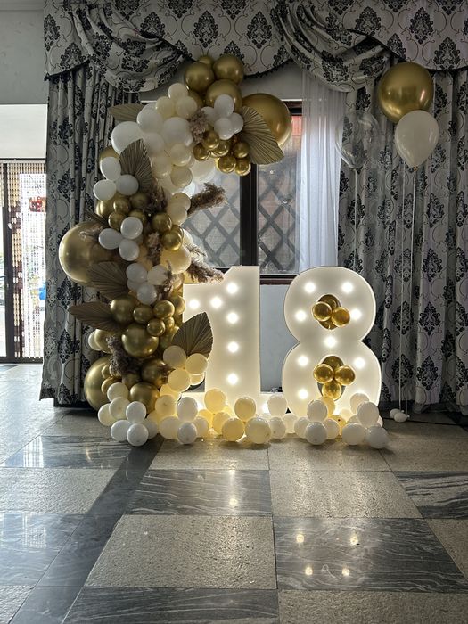 Arcade baloane + decor masă