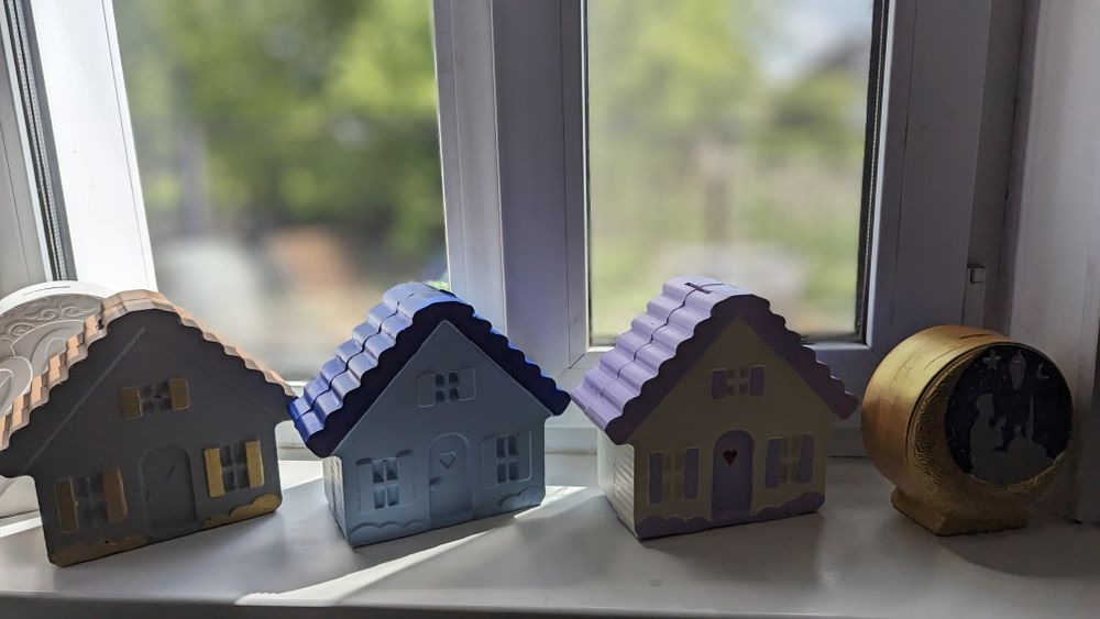 Копилка Домик из гипса