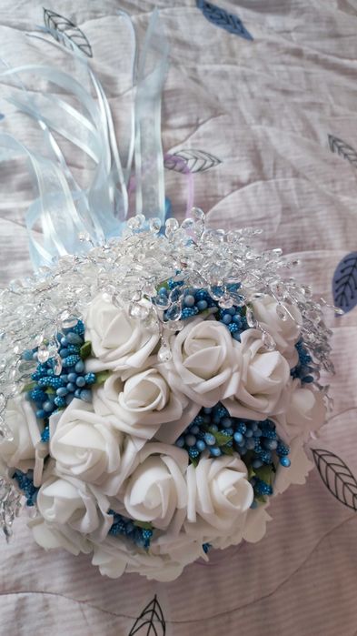 Сватбен букет(ръчно изработен)