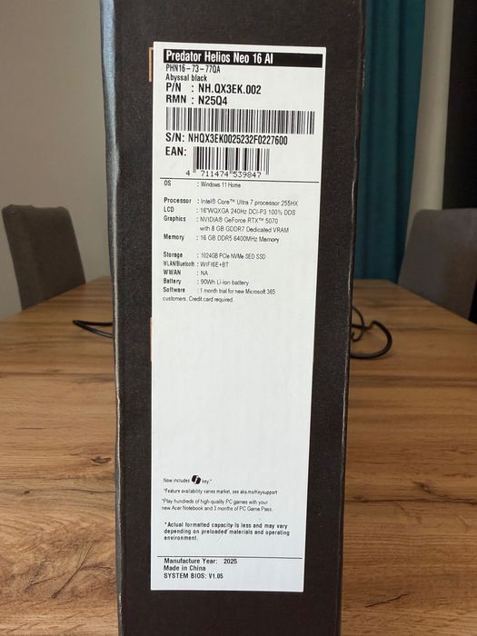 Acer Predator Helios NEO 16 AI