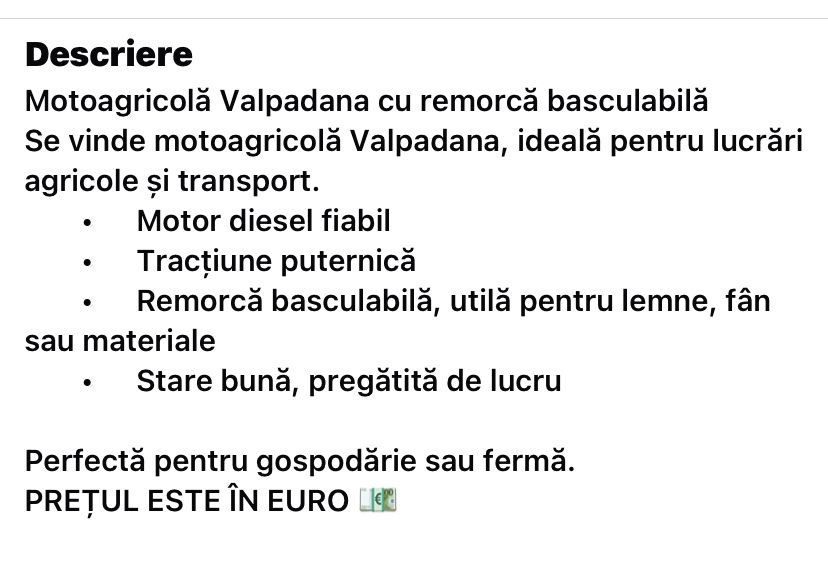 Motoagricola 4x4 Valpadana