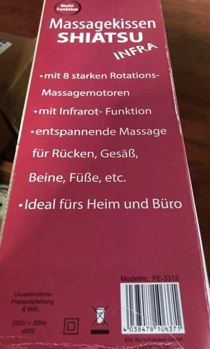 Perna masaj germana "Shiatsu infra" multifunctionala-noua