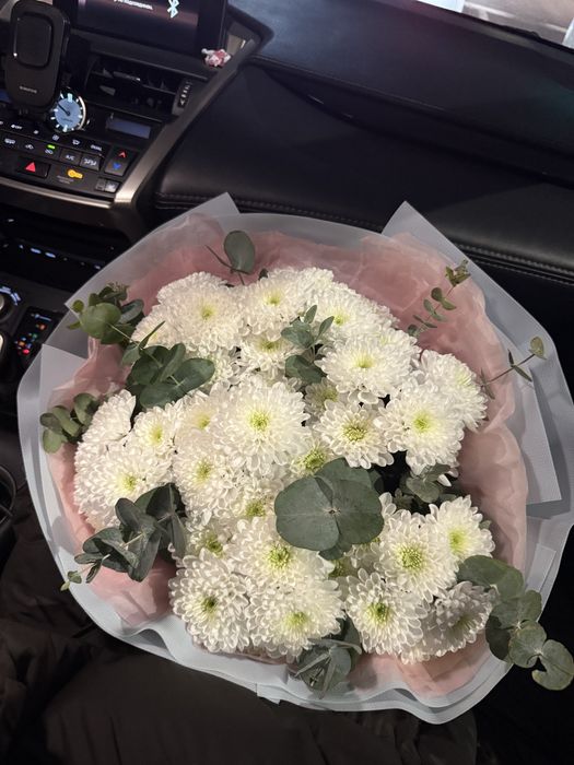 Цветы, букет, хризантемы