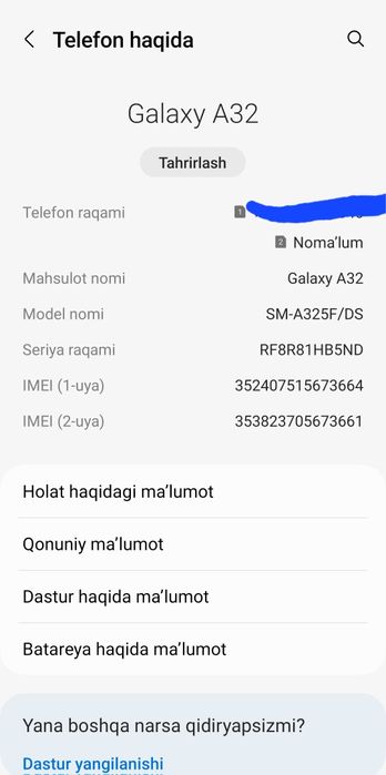 Samsung galaxy a32