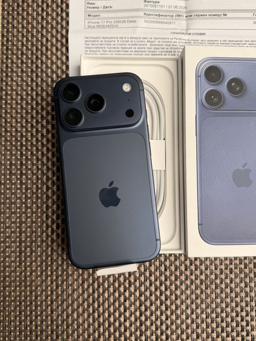 НОВ! *ЛИЗИНГ* iPhone 17 Pro 256Gb Deep Blue 36М ГАРАНЦИЯ