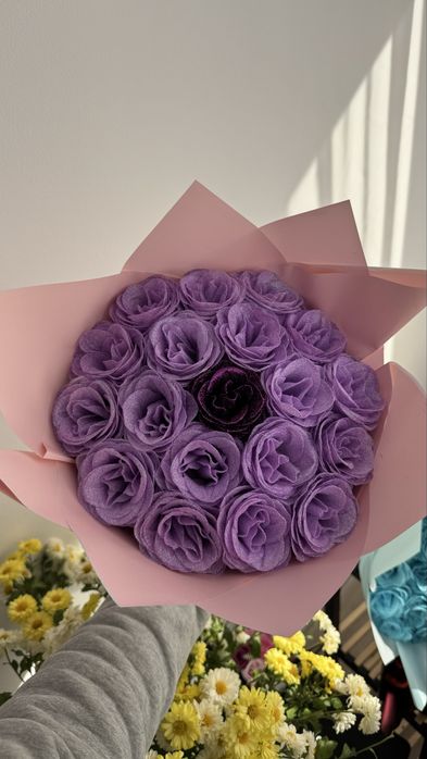 Buchet Trandafiri Imperiali Sclipici cu Stitch