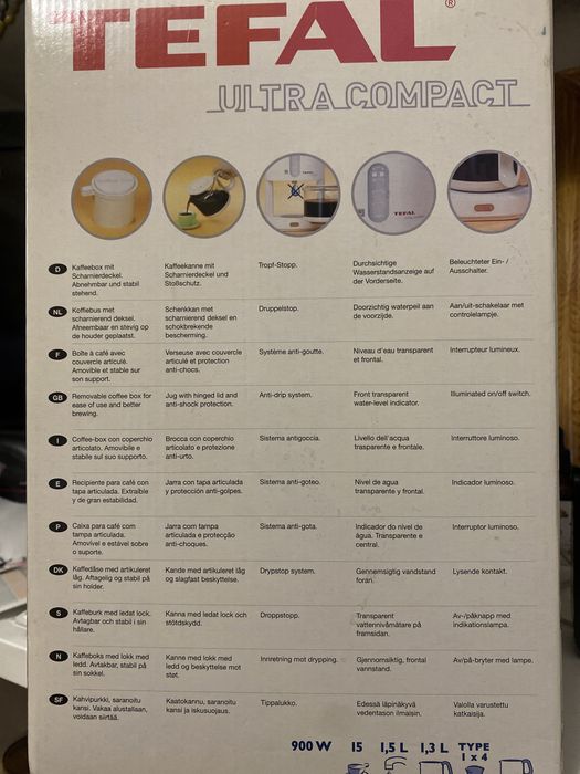 Кофеварка новая Tefal