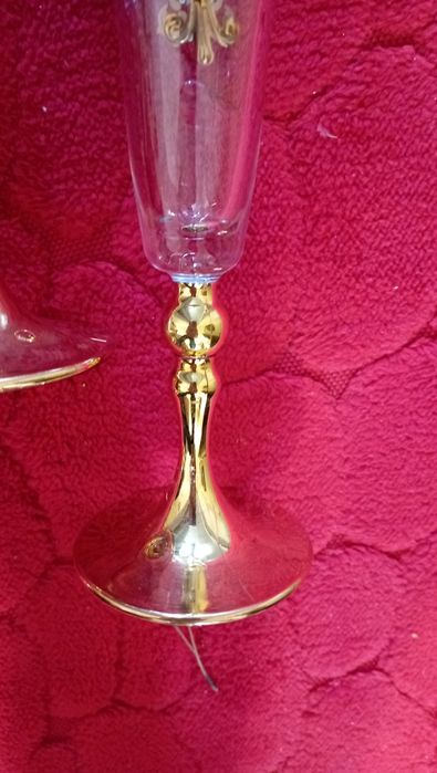 Красивые высокие 24 см Фужеры Богемия 11 шт