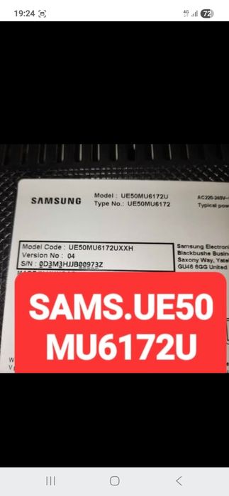 BN41-02568B (BN94-12439C) pentru SAMS.UE 49;50;55;65;MU6000;6172;6179;6272;6279UXZG