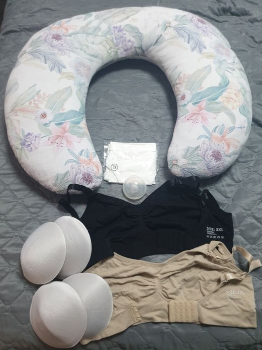 Възглавница за кърмене и сутиен BabyOno колектори за кърма и Dr. Brown