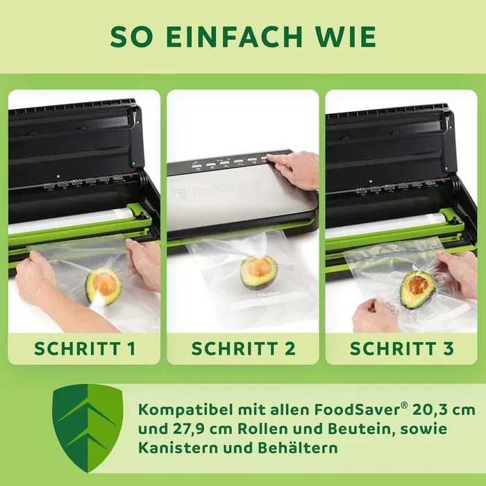 Уред за вакуумиране Foodsaver FFS005X-01, 28 см, 3 Скорости, Сребрист