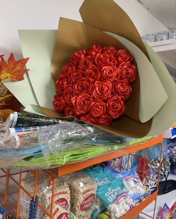 Цветы из гофрированной бумаги