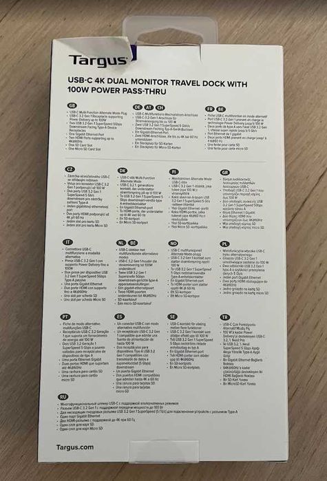 Нова докинг станция Targus Travel USB-C Dual HDMI 4K with 100W PD