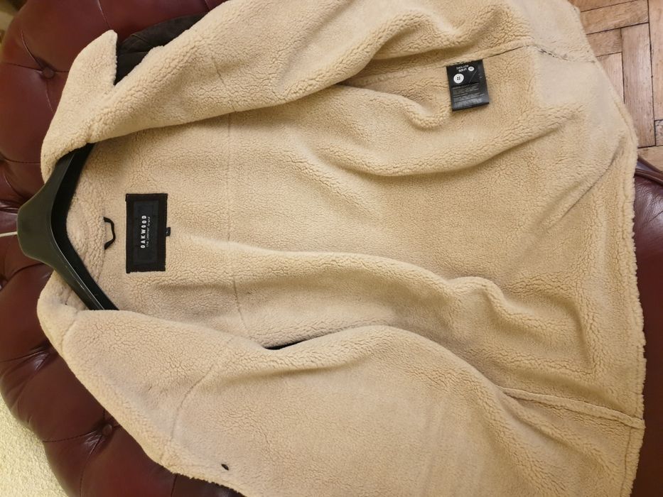 Geaca din piele imblanita OAKWOOD France _ NOUA_ Palton