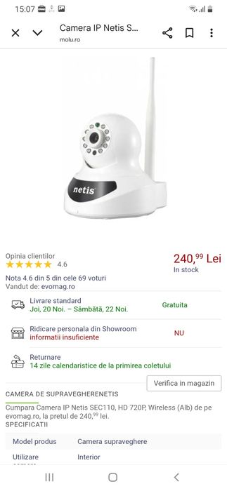 Camera IP Netis wireless