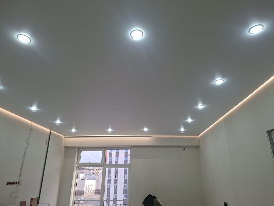 Установка и ремонт натяжных потолков