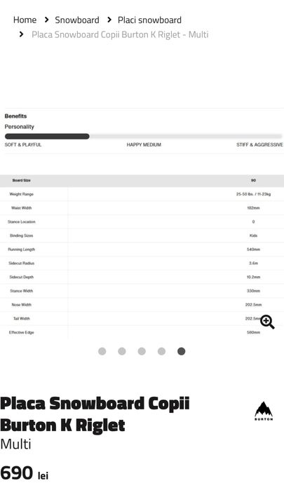 Placa snowboard Burton pentru copii