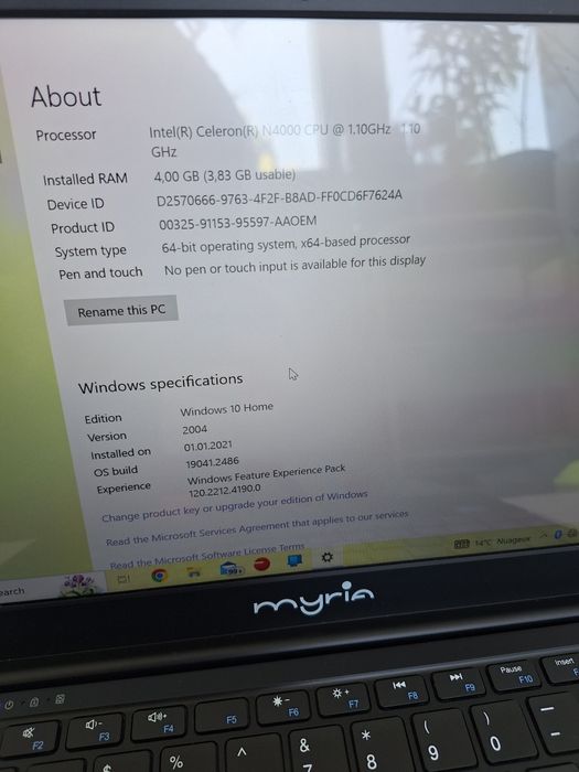 Vand laptop Myria 8311GD , 13.3" + husa