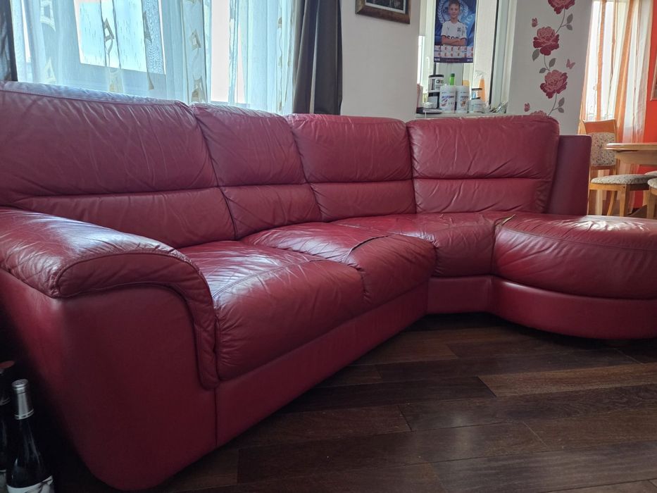 Диван естествена кожа