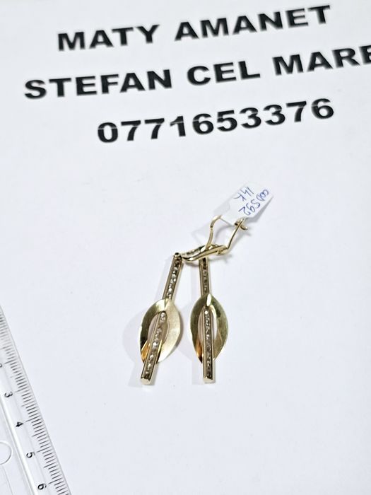 Vand cercei din aur 14 k 5.28 g cod 592