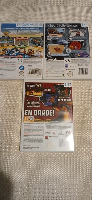 Lot 3 jocuri Wii Nintendo Cars,  My Sims Racimg, Motanul încălțat