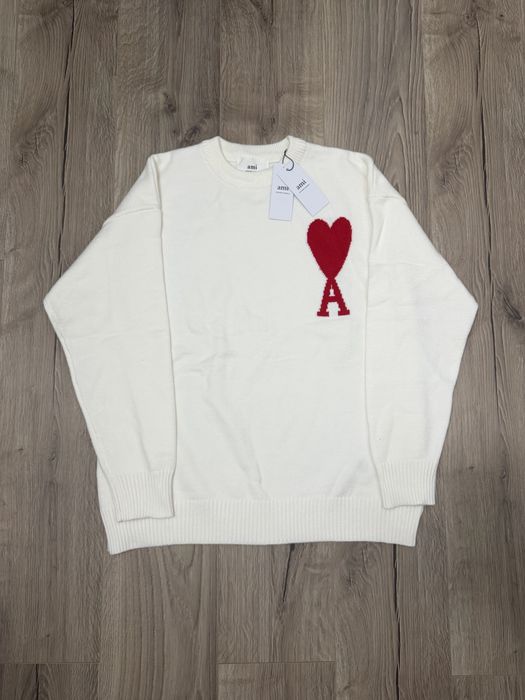 Bluza Ami Paris white and red M