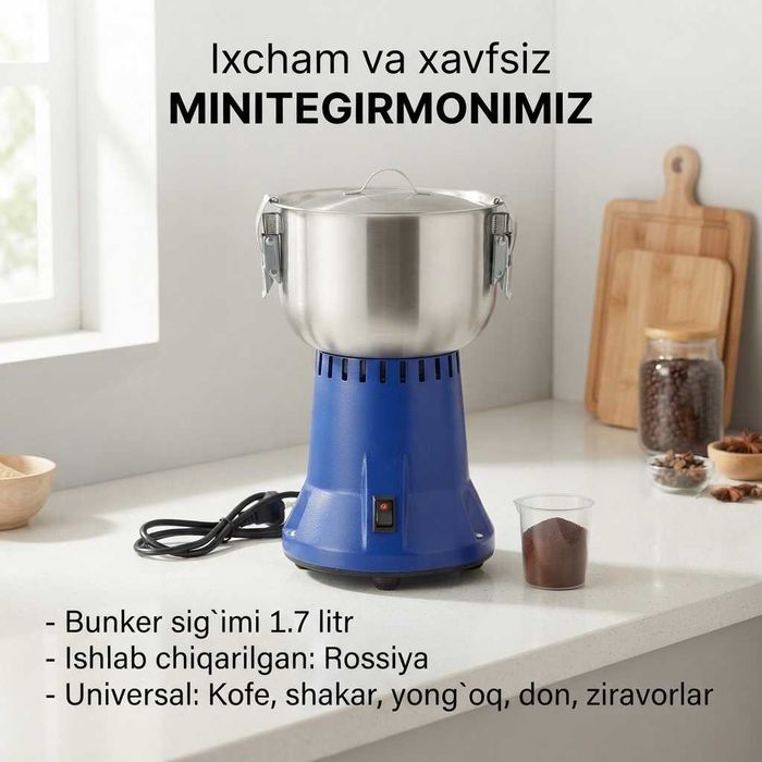 MINITEGIRMON, drobilka, kofemolka, drabilka, un qilib beradi. IZEP-01