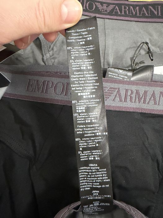 Emporio Armani set 3 chiloti gri-gri-negru marimea S noi originali