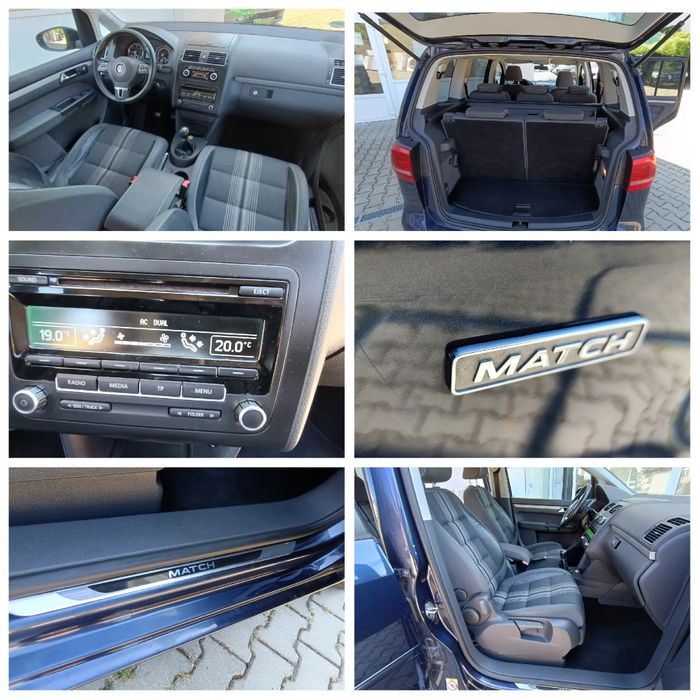 Vw Touran Match 2012 7 Locuri 1.6 Tdi 6+1 trepte.Euro 5  Semipiele.Senzori Climatronic Incalzire  Scaune / Germania - Unic Proprietar