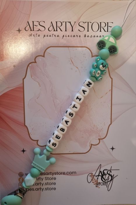 Lanț pentru suzetă personalizat