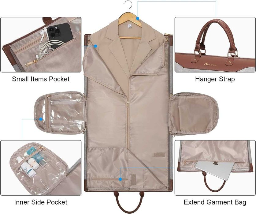 Чанта за дрехи за защита при пътуване, костюми рокли обувки