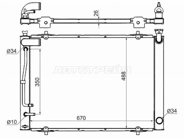 Радиатор Toyota Alphard
