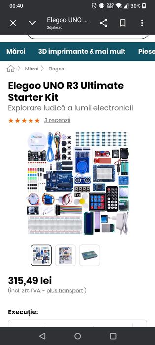 Elegoo kit Arduino Uno R3  ETTI proiecte UTCN