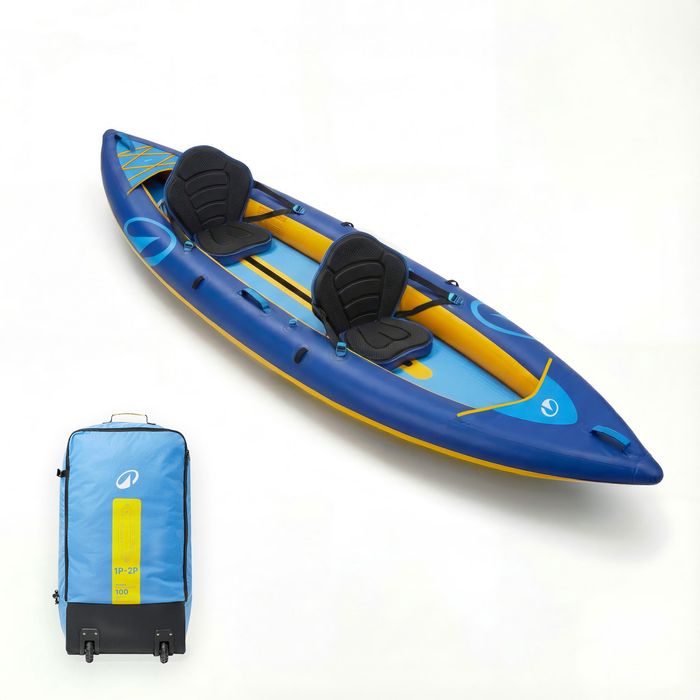 Caiac-canoe gonflabil pentru plimbări 1-2 - produs resigilat Decathlon