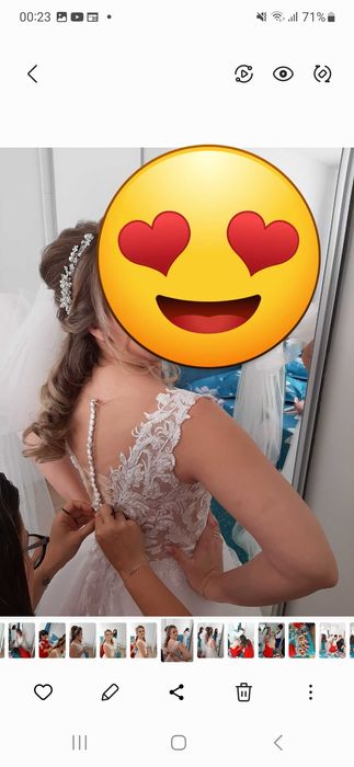 Vand rochie de mireasa superba+voal+crinolina