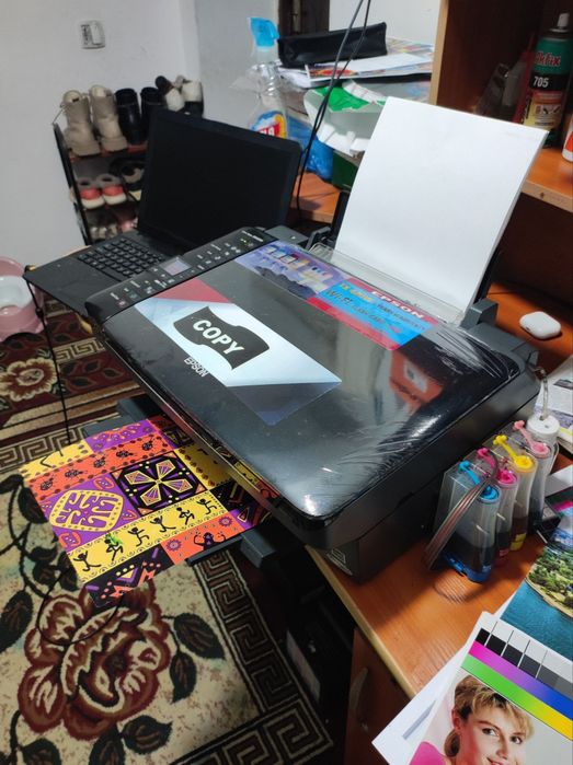 Epson 210 Kopiyli Karopka dakument rangliprint ishga tayyor dyuzi 100%