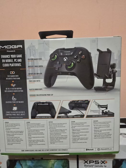 Геймпад PowerA Moga XP5-X Plus, безжичен, вибрация, черен, за компютър