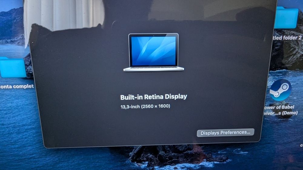 MacBook Pro Late 2013 Retina Iris, Intel Core i5, 8Gb rami, SSD 512Gb,