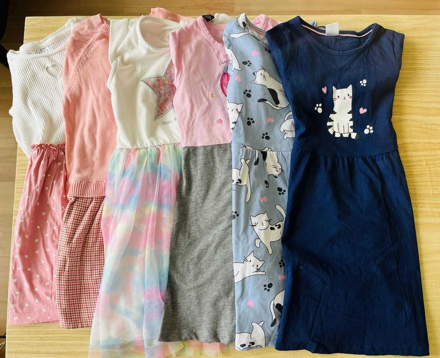 Детски рокли размер 116-122 см 5 броя за 25 лв