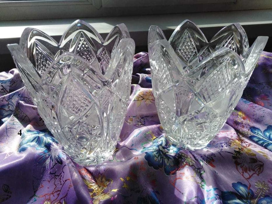Продам хрустальные вазы для цветов, салатницу