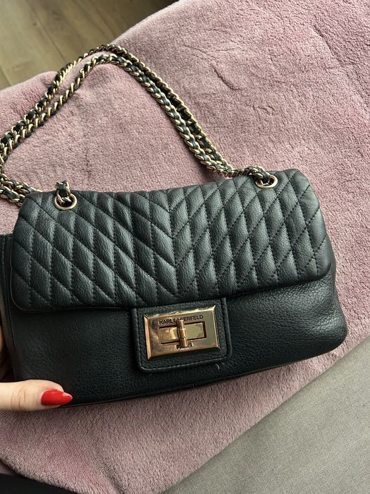 Кожена чанта Karl Lagerfeld