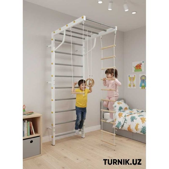 Детская шведская стенка "Extra" турник, рукоход, кольца