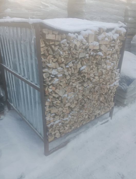 Дрова кубами и мешками