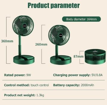 БЕПУЛ Доставка, Йиғилувчи аккумуляторли мини қўл вентилятор, шошилинг